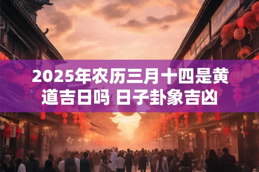 2025年农历三月十四是黄道吉日吗 日子卦象吉凶 2025年农历三月十四是黄道吉日吗 日子卦象吉凶