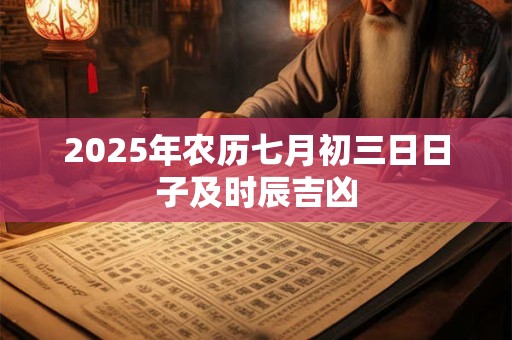 2025年农历七月初三日日子及时辰吉凶