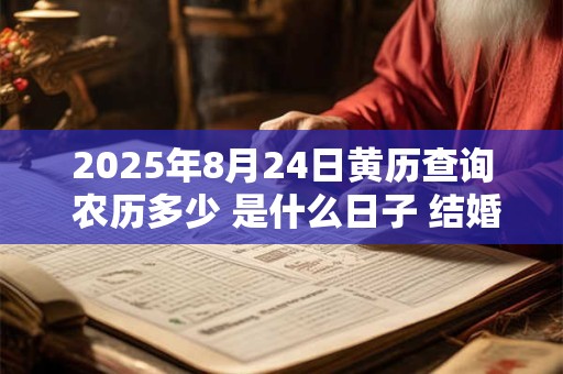 2025年8月24日黄历查询 农历多少 是什么日子 结婚吉时