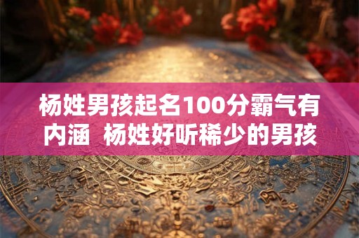 杨姓男孩起名100分霸气有内涵  杨姓好听稀少的男孩名字