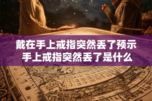 戴在手上戒指突然丢了预示 手上戒指突然丢了是什么预兆