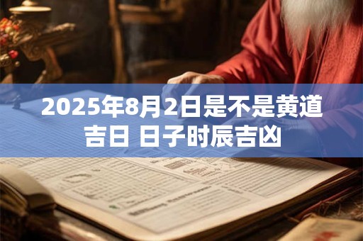 2025年8月2日是不是黄道吉日 日子时辰吉凶