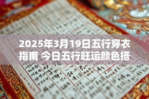 2025年3月19日五行穿衣指南 今日五行旺运颜色搭配