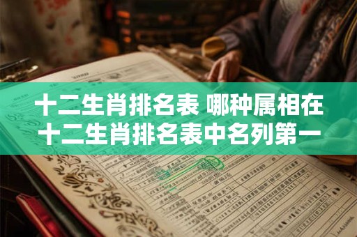 十二生肖排名表 哪种属相在十二生肖排名表中名列第一