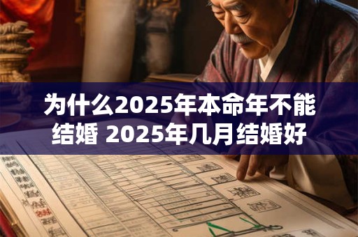 为什么2025年本命年不能结婚 2025年几月结婚好