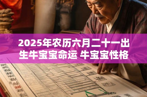 2025年农历六月二十一出生牛宝宝命运 牛宝宝性格特点