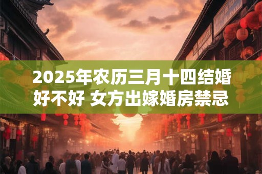 2025年农历三月十四结婚好不好 女方出嫁婚房禁忌