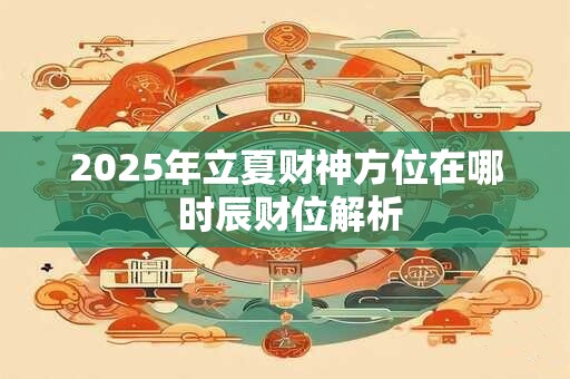 2025年立夏财神方位在哪 时辰财位解析