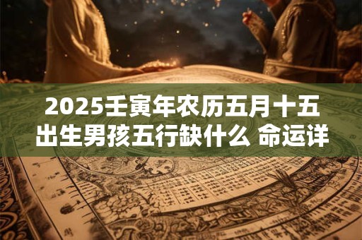 2025壬寅年农历五月十五出生男孩五行缺什么 命运详解