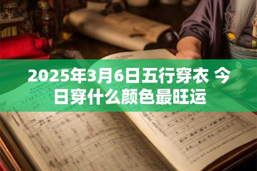 2025年3月6日五行穿衣 今日穿什么颜色最旺运