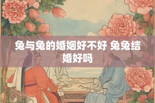 兔与兔的婚姻好不好 兔兔结婚好吗