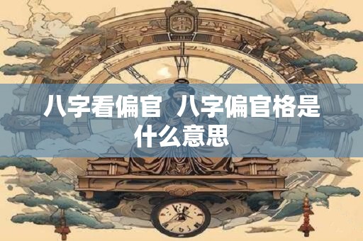 八字看偏官  八字偏官格是什么意思