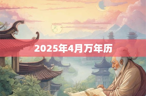 2025年4月万年历