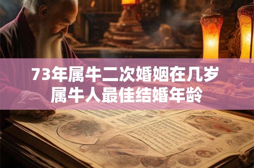 73年属牛二次婚姻在几岁 属牛人最佳结婚年龄