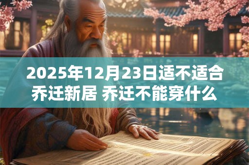 2025年12月23日适不适合乔迁新居 乔迁不能穿什么颜色