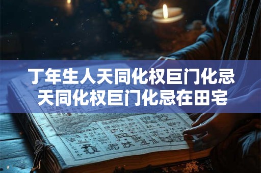 丁年生人天同化权巨门化忌 天同化权巨门化忌在田宅