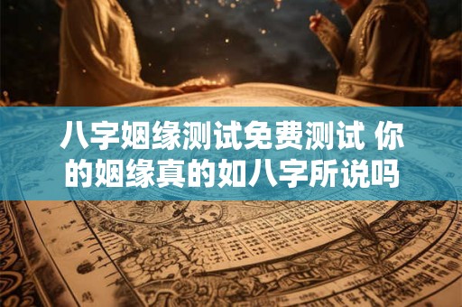 八字姻缘测试免费测试 你的姻缘真的如八字所说吗