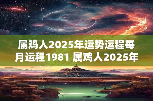 属鸡人2025年运势运程每月运程1981 属鸡人2025年运势如何