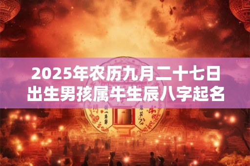 2025年农历九月二十七日出生男孩属牛生辰八字起名