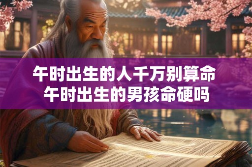 午时出生的人千万别算命 午时出生的男孩命硬吗