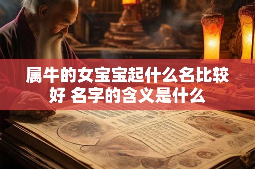 属牛的女宝宝起什么名比较好 名字的含义是什么
