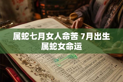 属蛇七月女人命苦 7月出生属蛇女命运