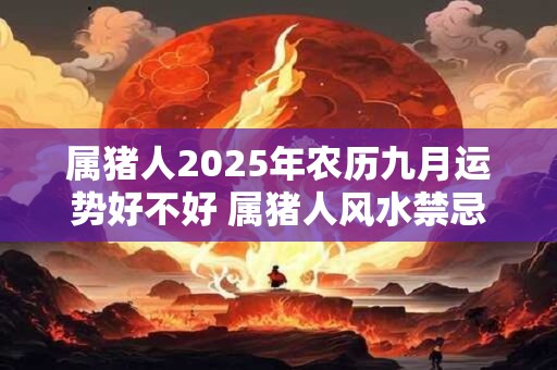 属猪人2025年农历九月运势好不好 属猪人风水禁忌