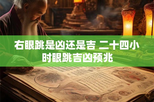 右眼跳是凶还是吉 二十四小时眼跳吉凶预兆