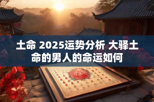 土命 2025运势分析 大驿土命的男人的命运如何