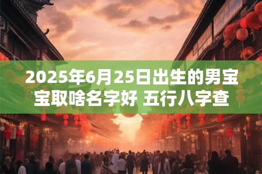 2025年6月25日出生的男宝宝取啥名字好 五行八字查询
