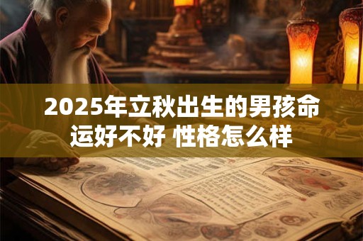2025年立秋出生的男孩命运好不好 性格怎么样