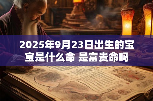 2025年9月23日出生的宝宝是什么命 是富贵命吗