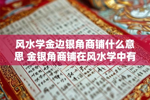 风水学金边银角商铺什么意思 金银角商铺在风水学中有何含义