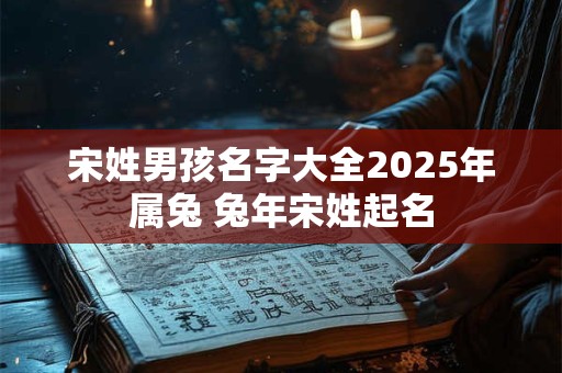 宋姓男孩名字大全2025年属兔 兔年宋姓起名 宋姓男孩名字大全2025年属兔 兔年宋姓起名