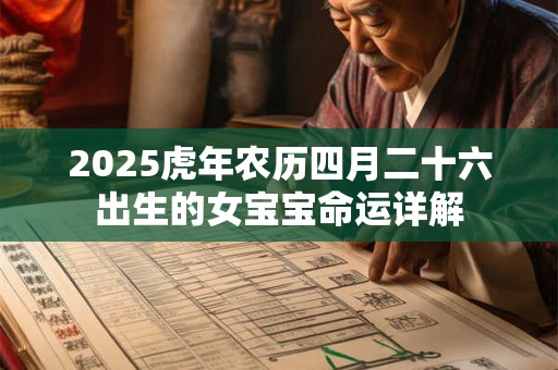 2025虎年农历四月二十六出生的女宝宝命运详解