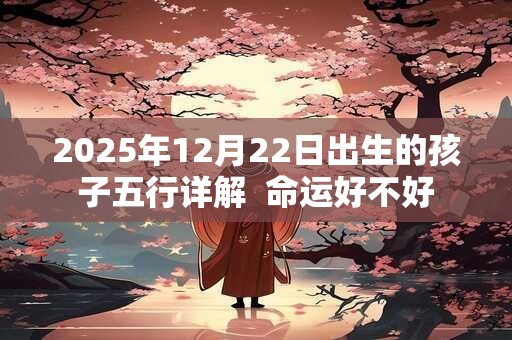 2025年12月22日出生的孩子五行详解  命运好不好