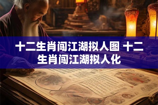 十二生肖闯江湖拟人图 十二生肖闯江湖拟人化