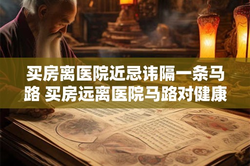 买房离医院近忌讳隔一条马路 买房远离医院马路对健康的影响