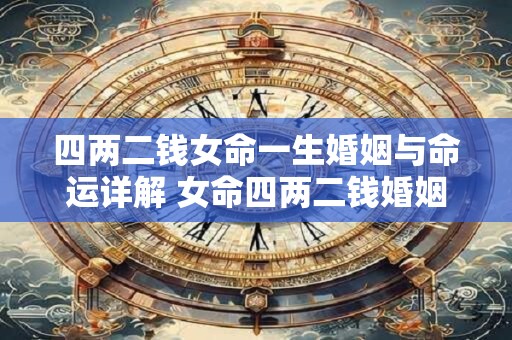 四两二钱女命一生婚姻与命运详解 女命四两二钱婚姻命运揭秘
