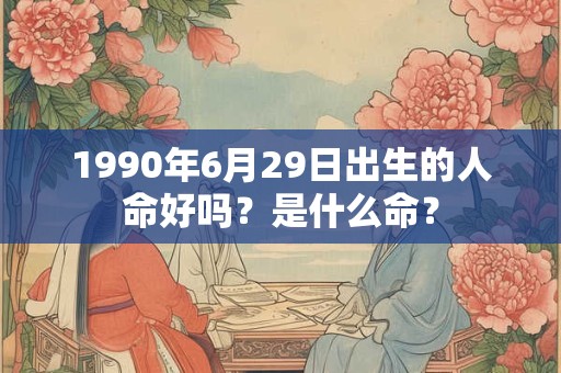 1990年6月29日出生的人命好吗？是什么命？