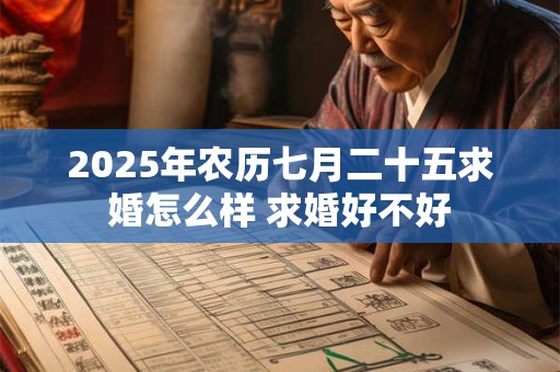 2025年农历七月二十五求婚怎么样 求婚好不好