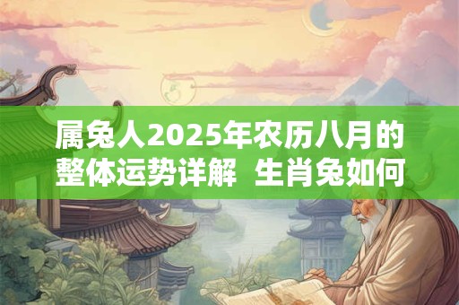 属兔人2025年农历八月的整体运势详解  生肖兔如何求财运