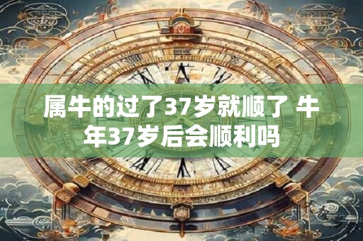 属牛的过了37岁就顺了 牛年37岁后会顺利吗