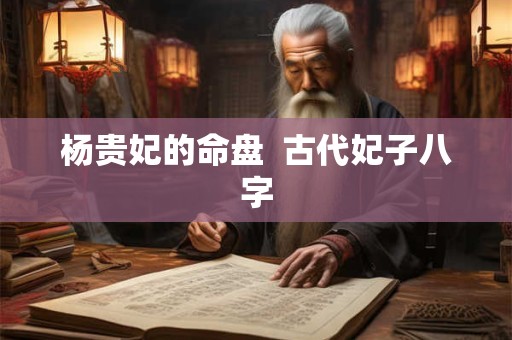 杨贵妃的命盘  古代妃子八字