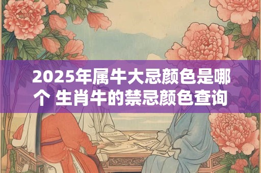 2025年属牛大忌颜色是哪个 生肖牛的禁忌颜色查询