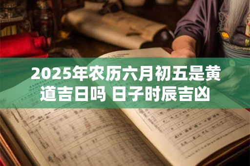 2025年农历六月初五是黄道吉日吗 日子时辰吉凶