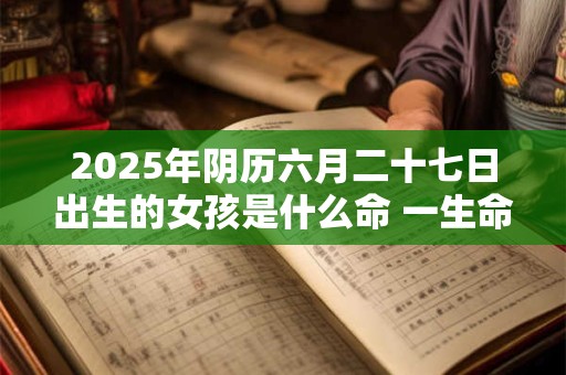 2025年阴历六月二十七日出生的女孩是什么命 一生命理详解