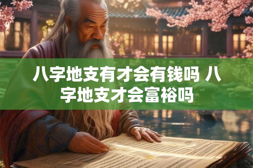 八字地支有才会有钱吗 八字地支才会富裕吗