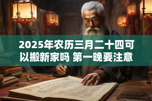 详细阅读:2025年农历三月二十四可以搬新家吗 第一晚要注意什么 2025年农历三月二十四可以搬新家吗 第一晚要注意什么