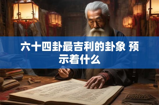 六十四卦最吉利的卦象 预示着什么